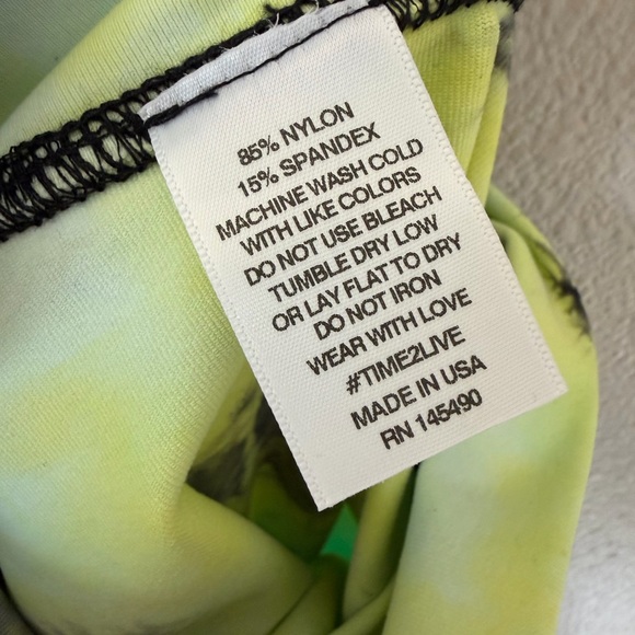 NWT Electric & Rose Women’s Venice Leggings Tie-Dye Black, Yellow, Aqua Blue XS - Picture 7 of 7